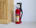 1:12 Scale Miniature Fire Extinguisher with Wall Bracket and Screws, 1-7/8 inch tall, DIY Dollhouse Supply (red)