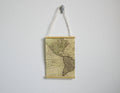 1:12 Scale Miniature Old World Map Wall Scroll, String Hanger, 2-9/16 inch tall, DIY Dollhouse Supply