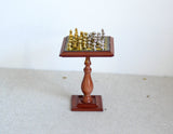 Dollhouse Supplies Miniature chess table with chess piece 1-15/16 inch tall - F014