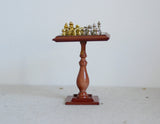 Dollhouse Supplies Miniature chess table with chess piece 1-15/16 inch tall - F014