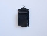 1:12 Dollhouse miniature 60's style metal mailbox (black) 4cm(L) x 1.2cm(W) x 6.5cm(H) I039