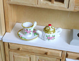 1:6 Dollhouse Supplies  miniature water tea pot with cup (Tea Pot 2.5cm(W) Cup 2cm(W) ) - A045