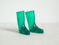 Dollhouse Miniature Green Rubber Boots Rain Boots 1:12th scale - B077