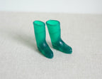Dollhouse Miniature Green Rubber Boots Rain Boots 1:12th scale - B077