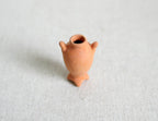 1:12 Scale Miniature Terracotta Clay Amphora Planter with Two Handles and Feet, 1-1/4 inch tall, DIY Dollhouse Supply