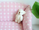 1:12 Scale Dollhouse Miniature Tiny Plush Stuffed Bear (3cm(H) x 2cm(L) G037