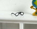 1:12 Dollhouse Supplies miniature metal eye glasses (Black) - F036