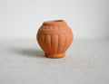 1:12 Scale Miniature Terracotta Clay Planter, Ribbed with Flared Rim, 1-3/16 inch tall, DIY Dollhouse Supply