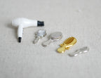 Miniaturowy suszarka do włosów w skali 1:12 z ręcznym lusterkiem, szczotką i 2 grzebieniami, zestaw 5 sztuk, 1 cal długości, akcesoria DIY do domków dla lalek