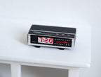 1:12 Scale Miniature Digital Alarm Clock Radio, 1 inch wide, DIY Dollhouse Supply (black)