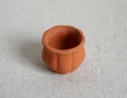 1:12 Scale Miniature Clay Flower Pot with Fluted Sides, 1 inch dia., DIY Dollhouse Supply