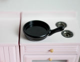 Miniature Sauce Pan 1:12 Scale Dollhouse Supplies Cooking Pan Cookware 1-1/4 inch dia.   - E038