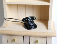 Dollhouse rotary dial telephone doll house metal phone 1 12th scale miniature - H031