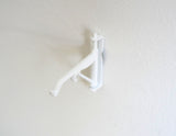 Dollhouse Supplies Metal Wall Bracket Miniature Metal Hook 1:12 Scale Hardware (White) - C095