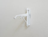 Dollhouse Supplies Metal Wall Bracket Miniature Metal Hook 1:12 Scale Hardware (White) - C095