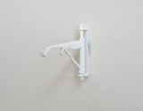 Dollhouse Metal Wall Bracket Miniature Metal Hook 1:12 Scale Hardware (White) - C094