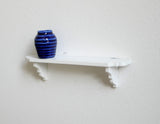 Dollhouse Supplies Wall Shelf 1:12 Scale Miniature Wall Bracket 4-1/4 inch long (wood) (white) - D015