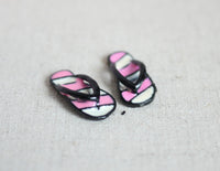 Dollhouse Miniature Flip Flops / Sandals / Mini Shoe / Dollhouse Sandals / Miniature Sandals / Tiny Sandals / Miniature Flip Flops G075