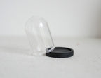 1:12 Scale Miniature Glass Dome with Black Wood Base, 1-5/8 inch tall, DIY Dollhouse Supply