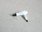 1:12 Scale Miniature Hair Dryer, 1 inch long, DIY Dollhouse Supply (white and black)