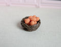 Dollhouse Supplies Miniature Fresh Eggs Ceramic Basket - E029