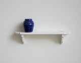 Dollhouse Supplies Wall Shelf 1:12 Scale Miniature Wall Bracket 4-1/4 inch long (wood) (white) - D015