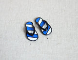 Dollhouse Supplies Miniature Flip Flops / Sandals / Mini Shoes, Miniature Beach Sandals (metal) - G075