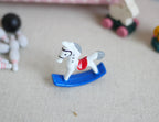 Dollhouse Miniature Mini Rocking Horse Baby Trojan Horse - G061