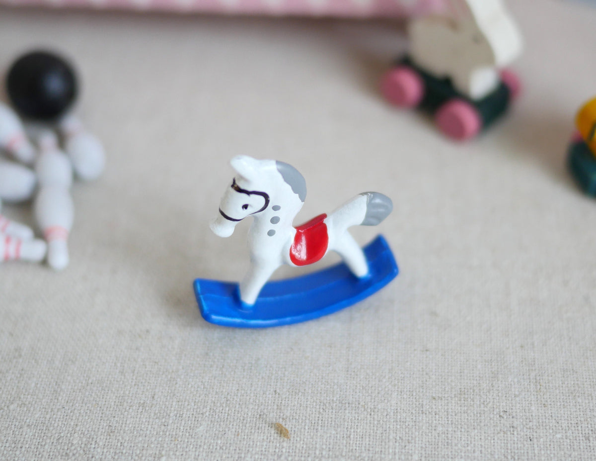 Dollhouse Miniature Mini Rocking Horse Baby Trojan Horse - G061