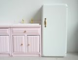 Dollhouse Fridge Refrigerator Column Style Cooler Freezer with 4 Shelves 1:12 Miniature - J012