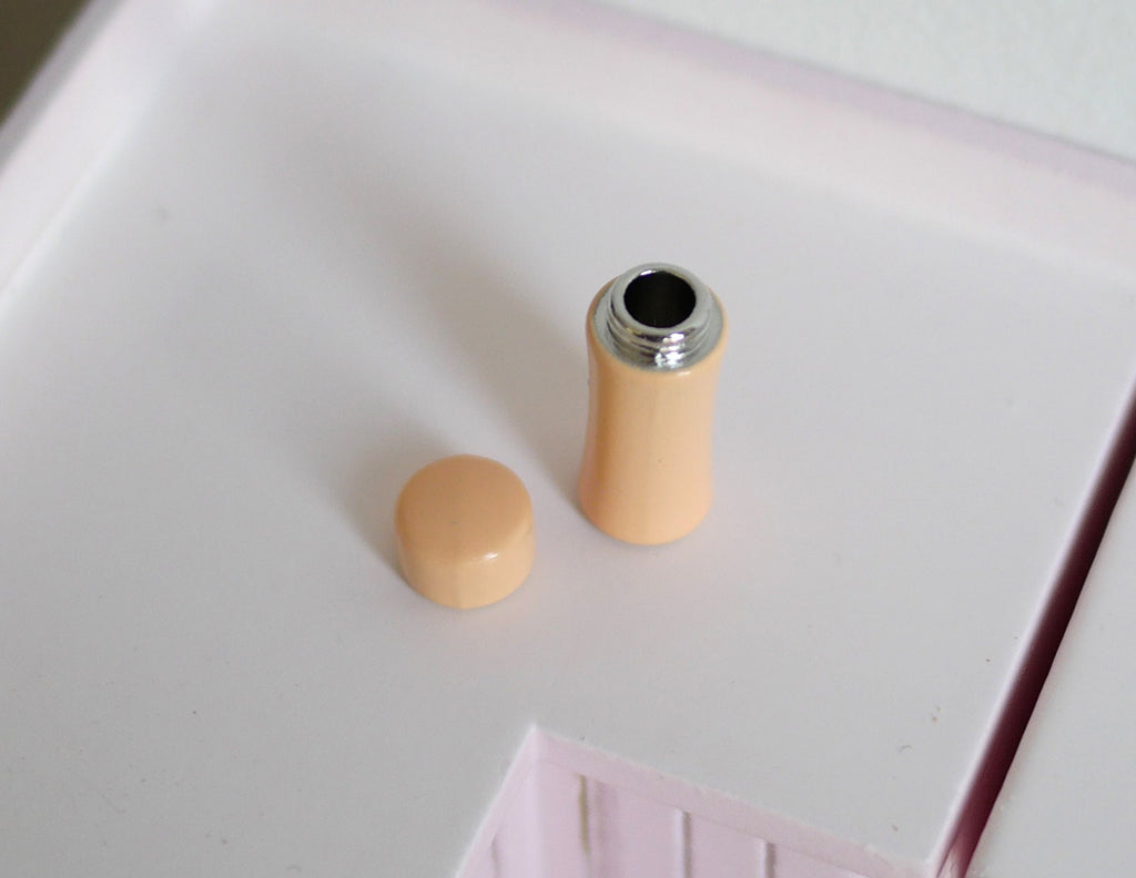 1:12 Scale Miniature Metal Insulated Water Bottle with Cap, 7/8 inch tall, DIY Dollhouse Supply (orange)
