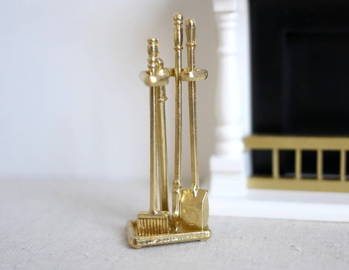 1:12 Dollhouse Supplies Miniature Fireplace Tool Set of 4 - F020