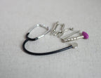 Miniatura in scala 1:12 set di strumenti medici con stetoscopio, set da 5, lungo 2-3/8 inch, accessori fai da te per casa delle bambole