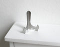 1:12 Scale Miniature Metal Plate Stand, Easel Style, 7/8 inch tall, DIY Dollhouse Supply (silver)