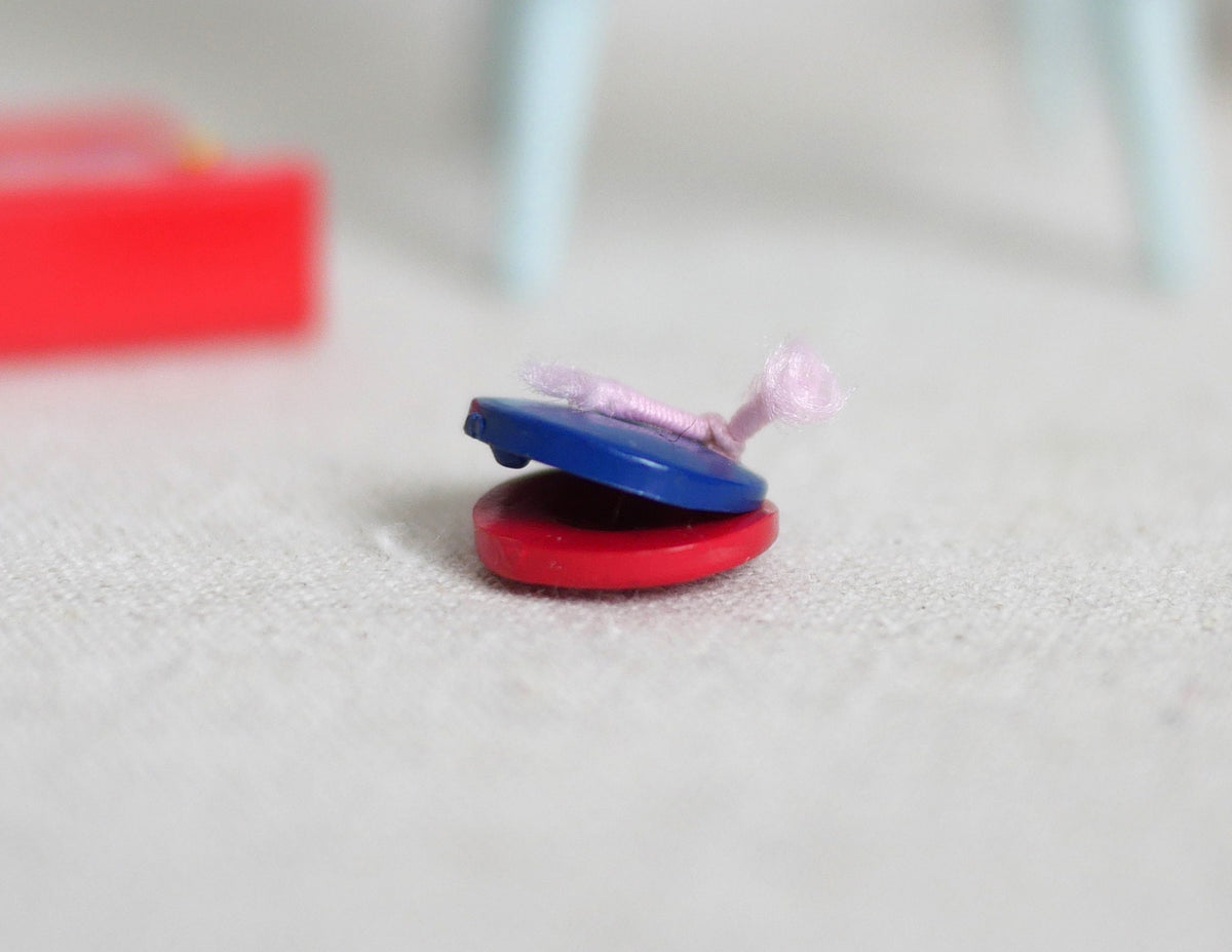 1:12 Scale Miniature Finger Castanets, 3/8 inch dia., DIY Dollhouse Supply