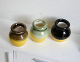 1:12 Dollhouse Miniature Ceramic Vase set of 3 - B065