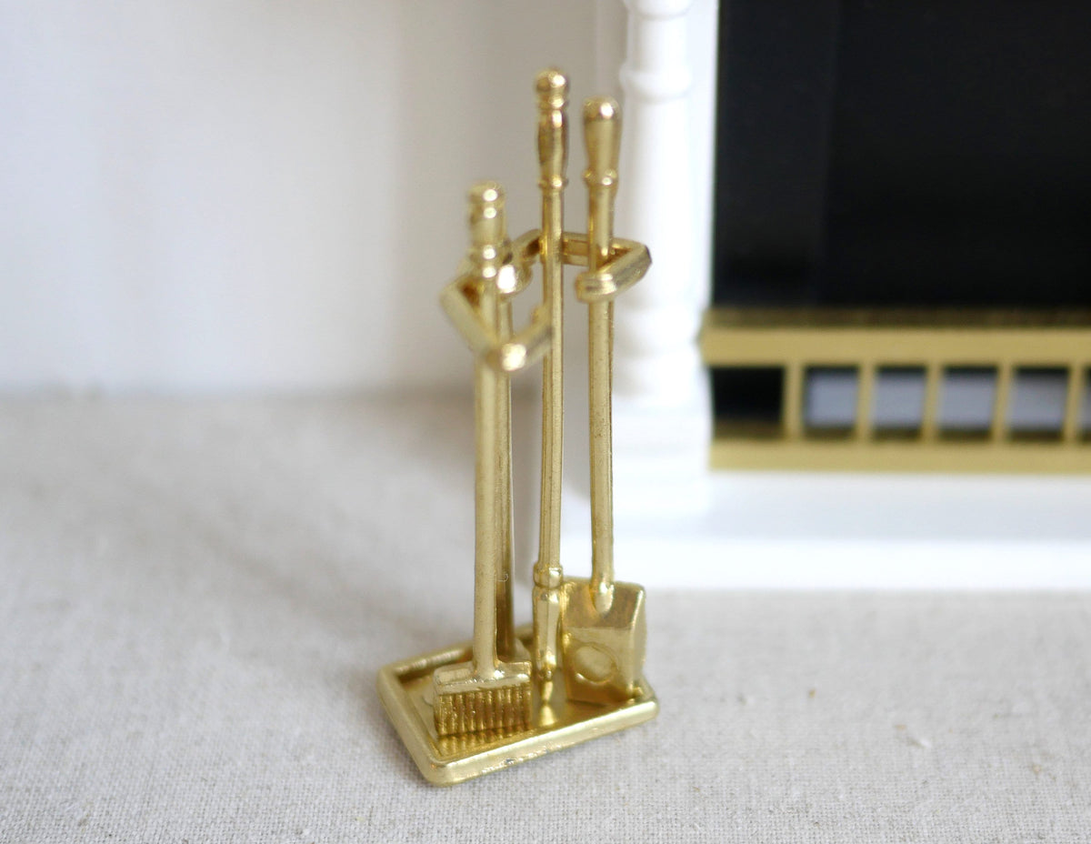 1:12 Dollhouse Supplies Miniature Fireplace Tool Set of 4 - F020