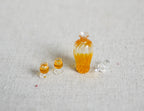 Carafe à whisky miniature à l'échelle 1:12 avec bouchon doré et 2 verres, ensemble de 3, 2,7 cm de hauteur, accessoire de maison de poupée à faire soi-même