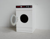 1:12 Dollhouse appliance miniature wooden white and black front load washing machine with swing door