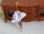 Dollhouse miniature parasol umbrella, Miniature umbrella, Miniature umbrella, Dollhouse Supplies umbrella - F062