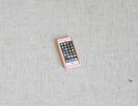 Miniature Dollhouse smart phone 1:12 scale smart phone, miniature smartphone (pink) - F33