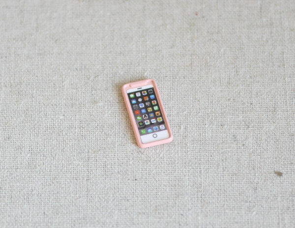 Miniature Dollhouse smart phone 1:12 scale smart phone, miniature smartphone (pink) - F33