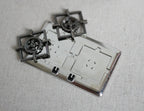 1:12 Scale Miniature Metal 2 Burner Cooktop with Grates, 2-3/8 inch long, DIY Dollhouse Supply
