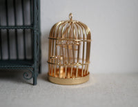 1:12 Miniature Metal Birdcage with Swing Door - D093