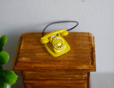 Dollhouse rotary dial telephone doll house metal phone 1 12th scale miniature - H031
