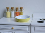 1:12 Scale Miniature Shallow Salad Bowl, 1-1/4 inch dia., DIY Dollhouse Supply (yellow)