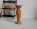 1:12 Scale Miniature Clay Pedestal Plant Stand, Column Style, 2-9/16 inch tall, DIY Dollhouse Supply (terracotta)