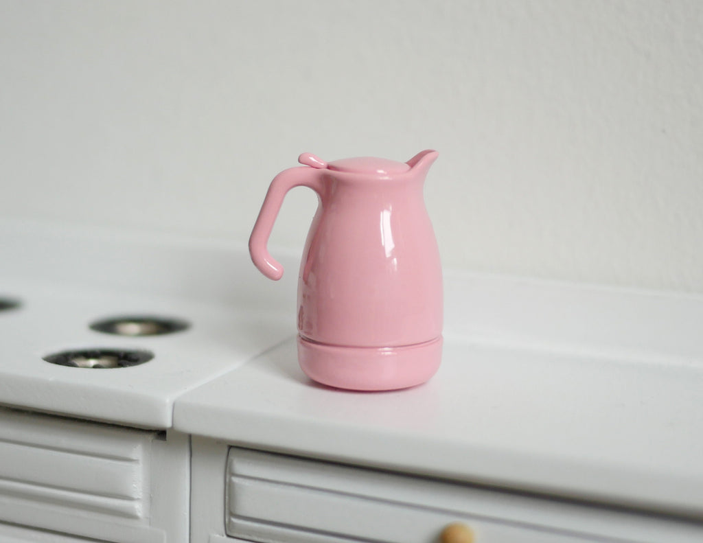 1:12 Dollhouse Supplies miniature metal kettle water boiler with lid and handle E050