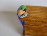 1:12 scale Miniature Dollhouse Green Parrot, miniature bird - D085