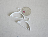 Dollhouse Supplies Miniature Metal Clothes Hanger set of 2 (4cm(L) x 2.5cm(H) G059